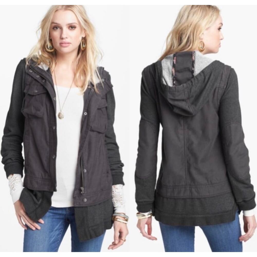 Free People Black Utility Jacket